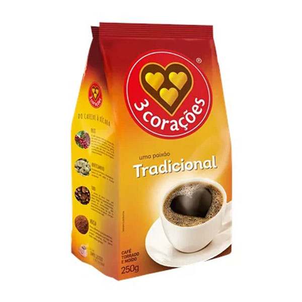 Café Tradicional 3 Corações 250g