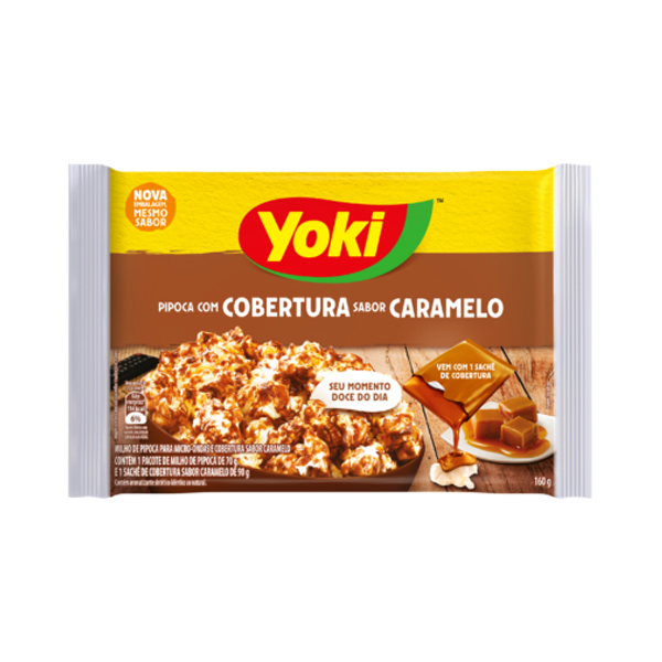 Pipoca de Micro-ondas Cobertura de Caramelo Yoki