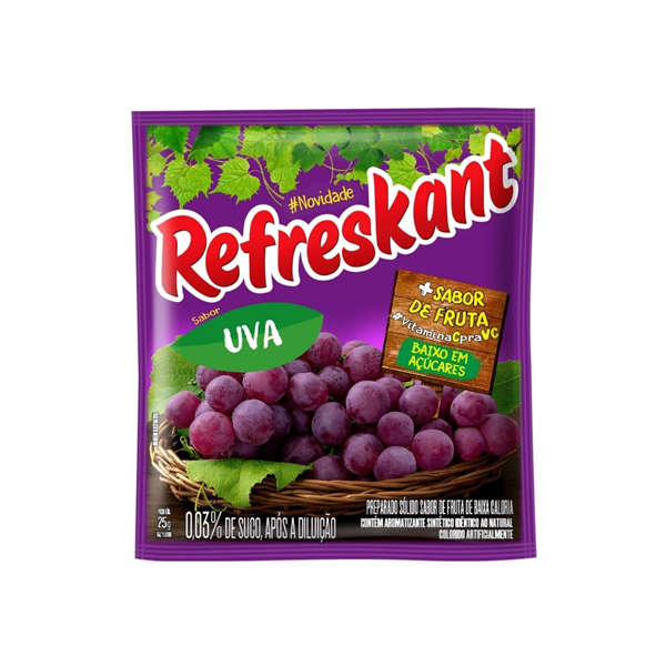 Suco em Pó Refreskant Uva