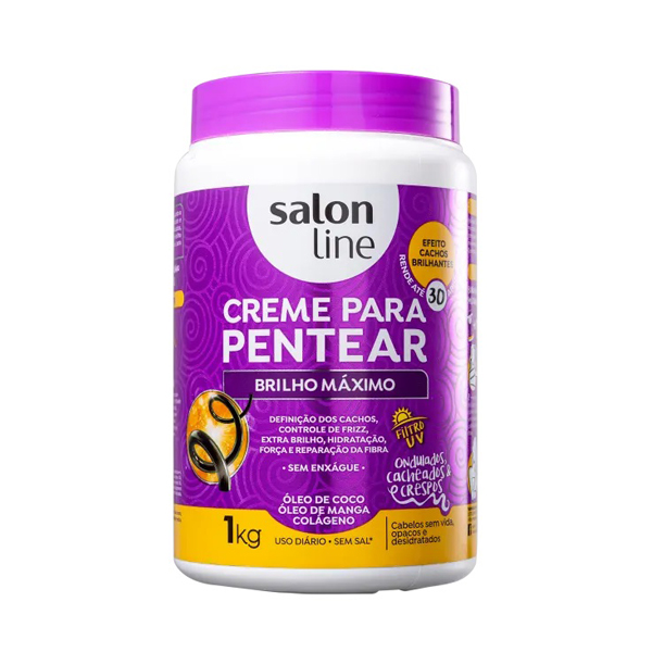 Creme Pentear Brilho Intenso Salon Line