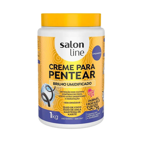 Creme Pentear Brilho Molhado Salon Line