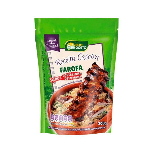 Farofa Caseira Costelinha Defumada Bom Gosto
