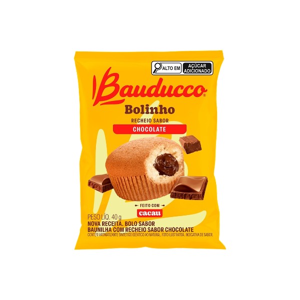 Bolinho de Baunilha com Recheio de Chocolate Bauducco