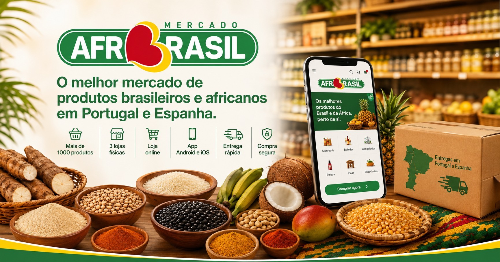 Mercado AfroBrasil: o melhor mercado de produtos brasileiros e africanos em Portugal