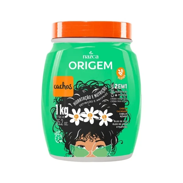 Creme de Hidratação 2 em 1 - Cachos Nazca Origem