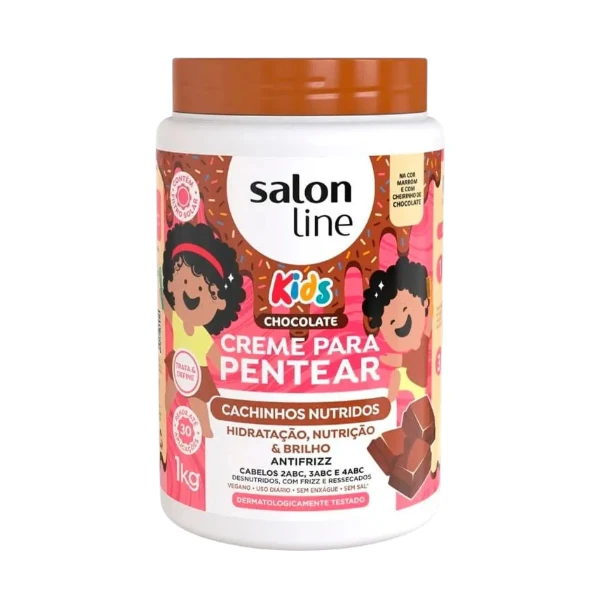 Creme Pentear Kids Chocolate Cachinhos Nutridos Salon Line